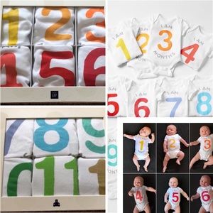 GAP monthly onesies